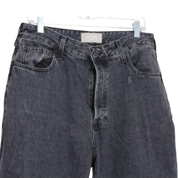 Everlane The Curvy 90's Cheeky Straight Ankle Jean Washed Black Button Fly Sz 33 - Picture 4 of 12